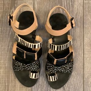 Loeffler Randall animal print sandals